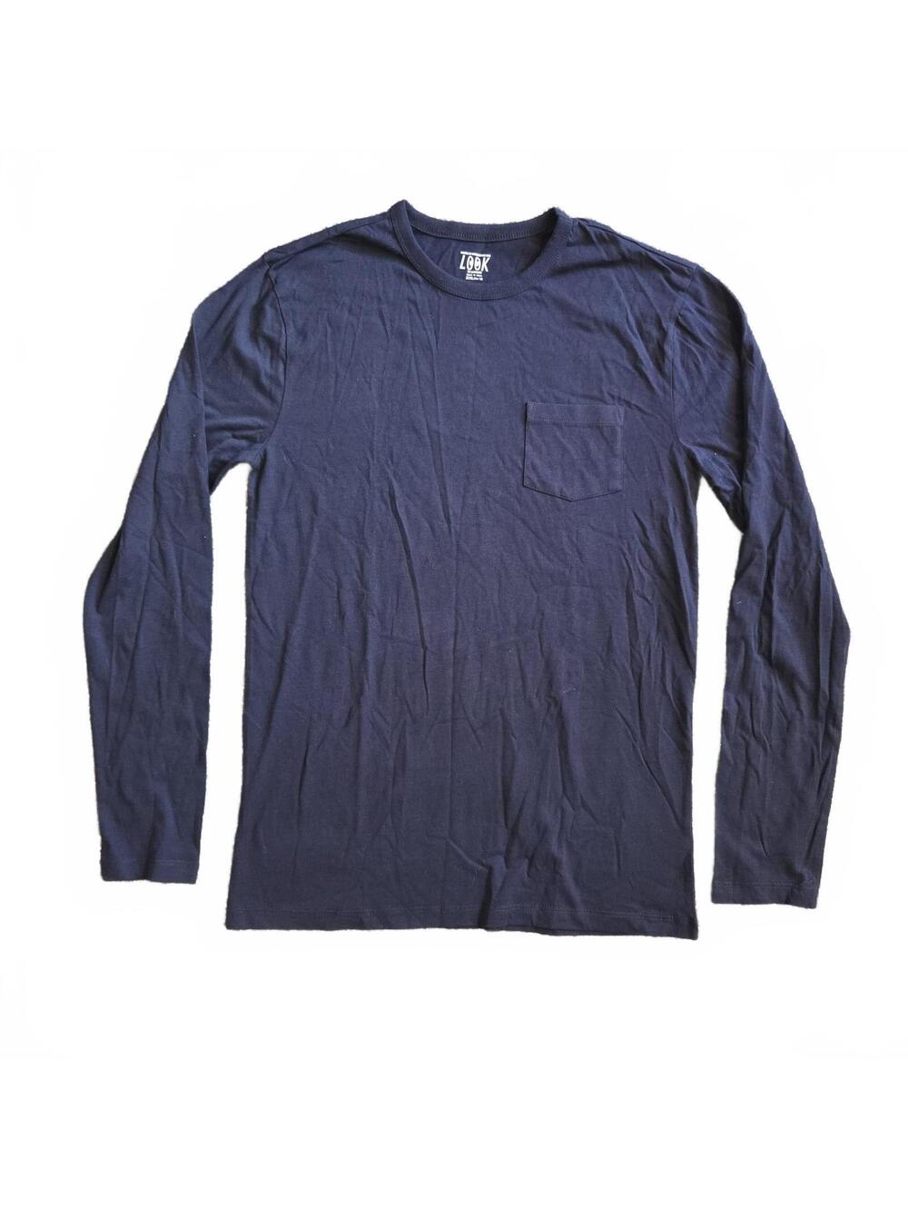 LOOK by Crewcuts Boys Navy Long Sleeve Pocket T-Shirt Size XXXL 16